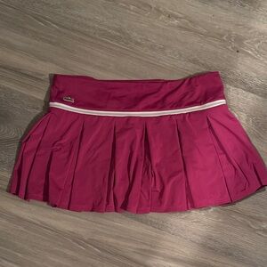 Lacoste Fuchsia Pleated Mini Skirt
